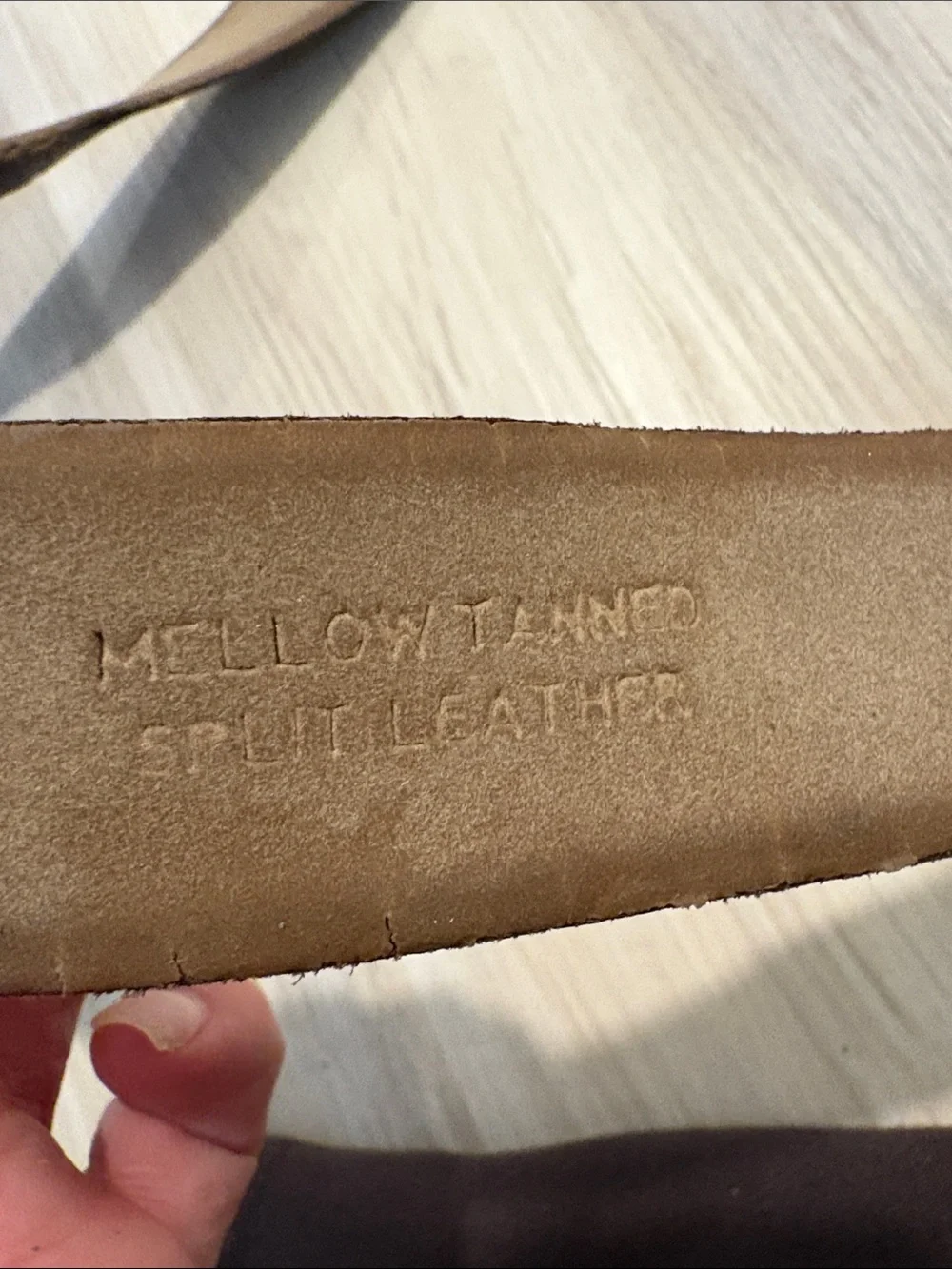 Vtg Mellow Tanned Split Leather Belt Poker Playing Cards Enamel Buckle Size 40